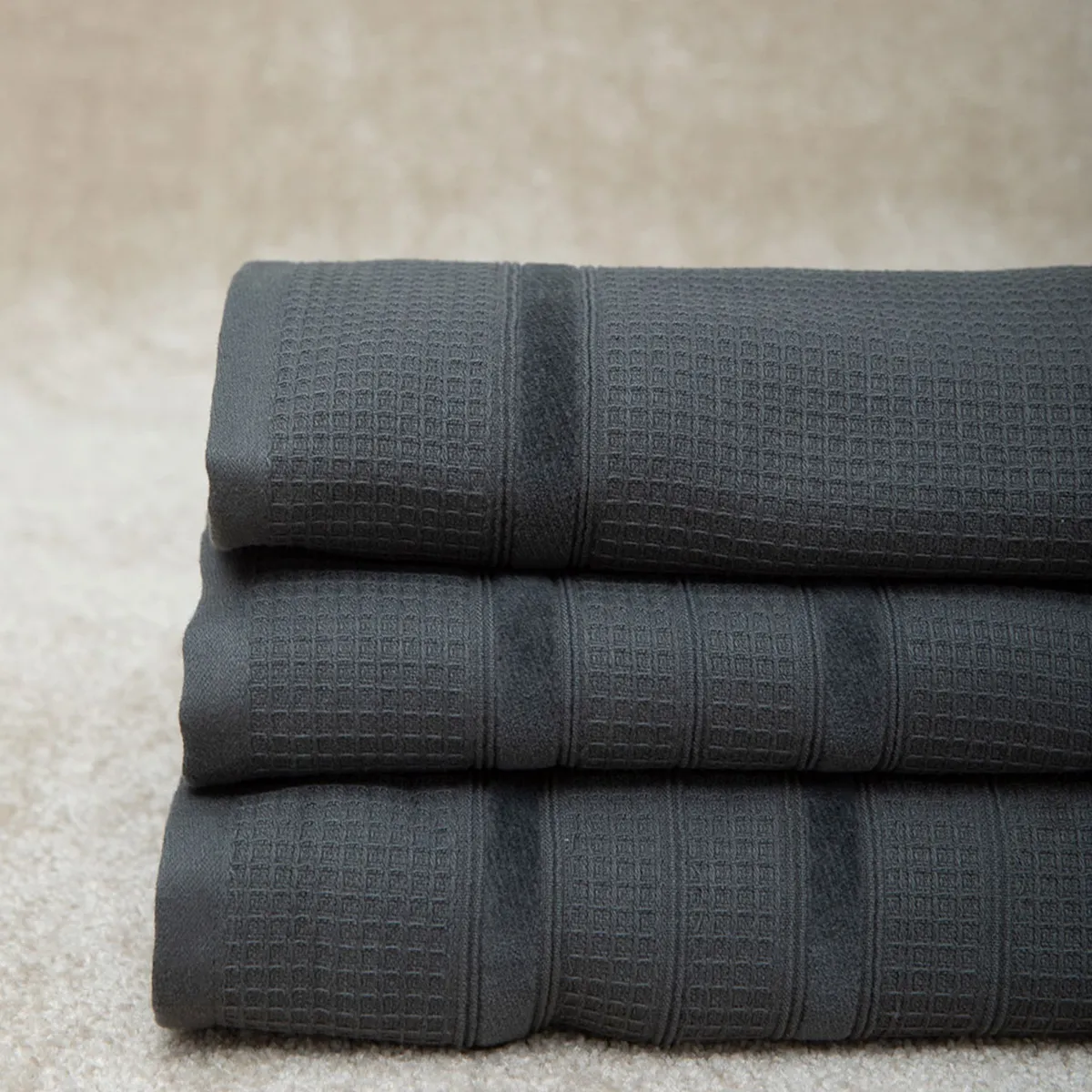 Face Towel - Waffle - Grey
